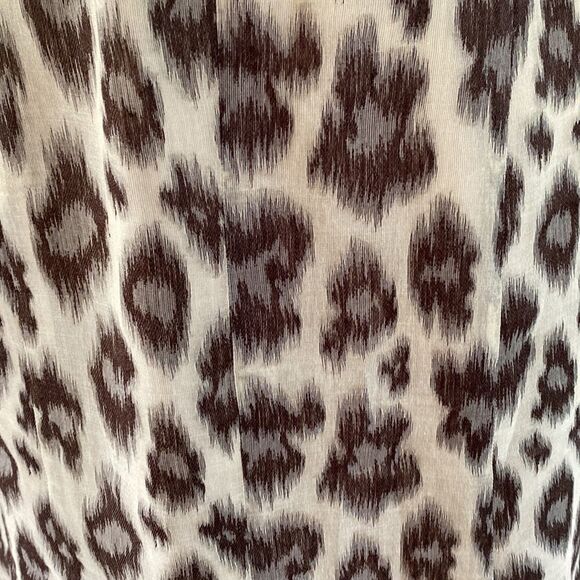 Talbots Linen/Silk Blend A-Line Animal Print Skirt - Picture 4 of 12